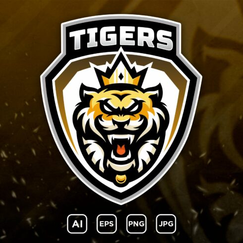 Tigers - mascot logo for a team cover image.