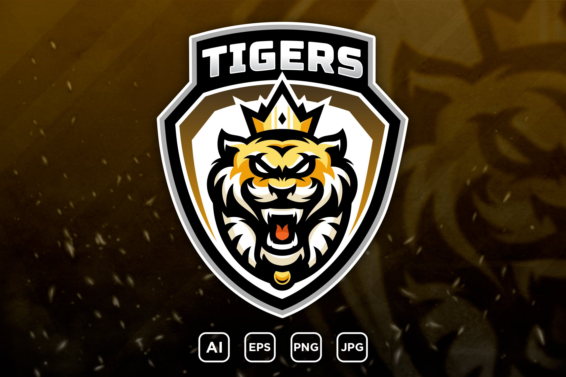 Tigers - mascot logo for a team cover image.