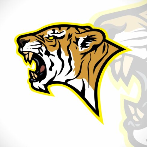 Tiger Head Logo Roaring Esport Sport cover image.
