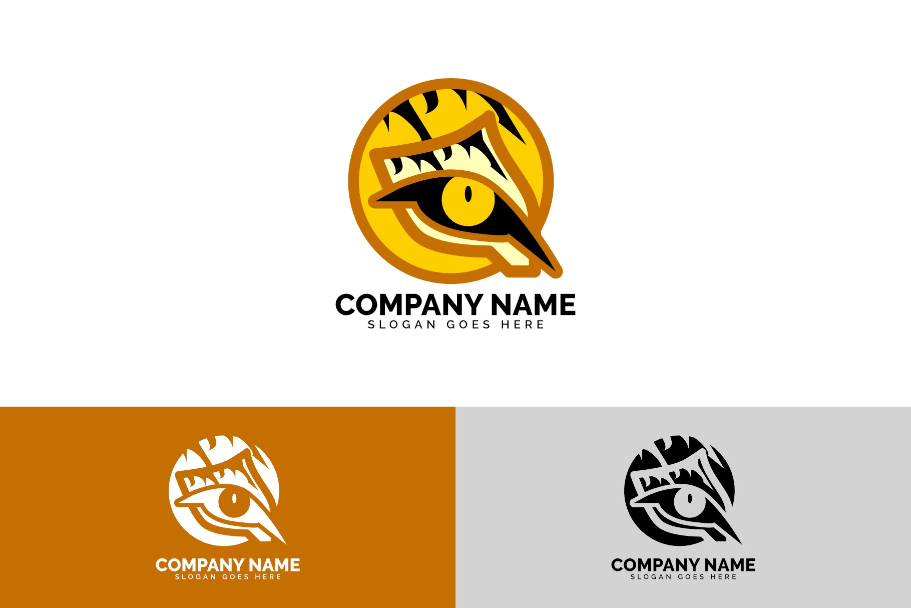 tiger eye logo template preview image.