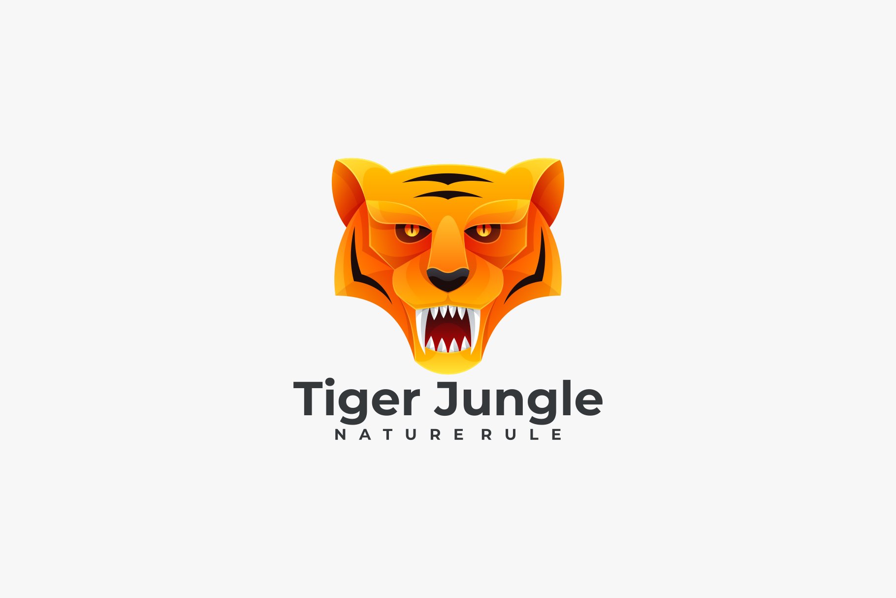 Tiger Jungle Gradient Color Logo cover image.