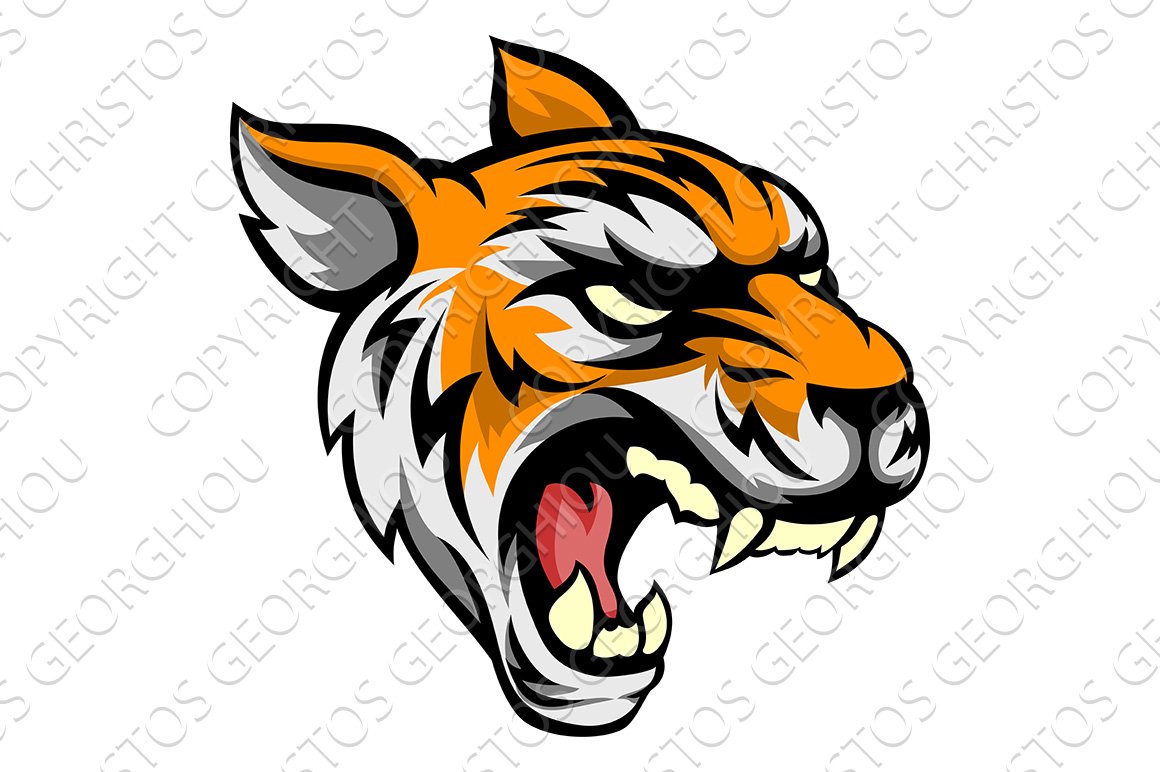 Tiger Mean Animal Mascot cover image.