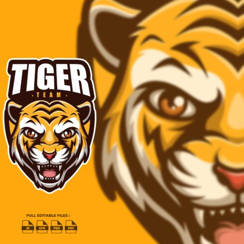 Tiger Team Esport Mascot Logo cover image.