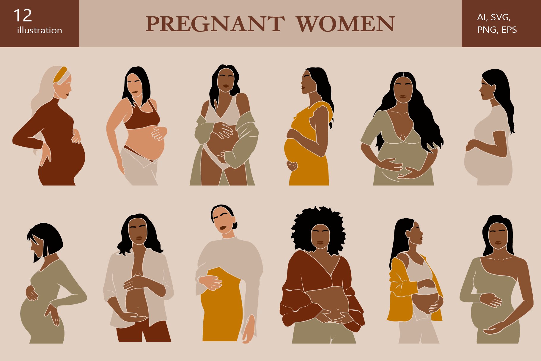 Abstract Pregnant Women cover image.