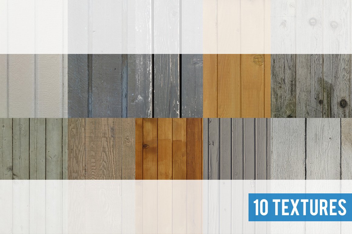 10 Wood Panel Texture Pack preview image.