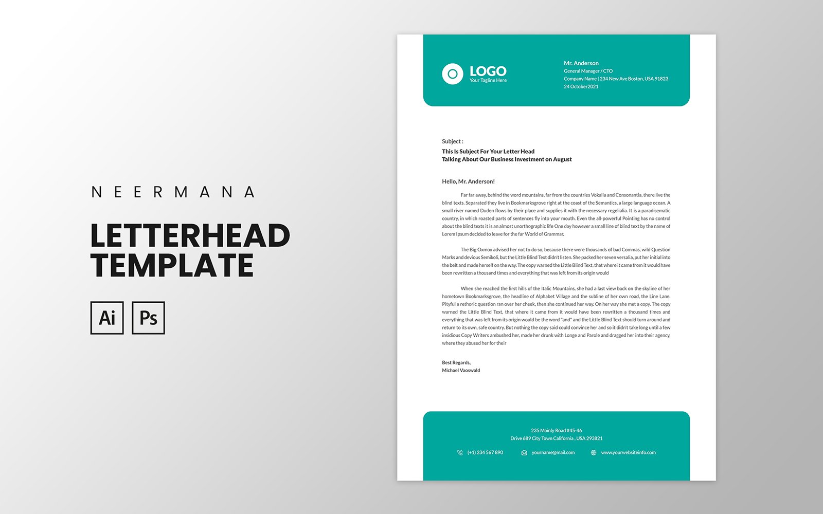 Letterhead Template cover image.