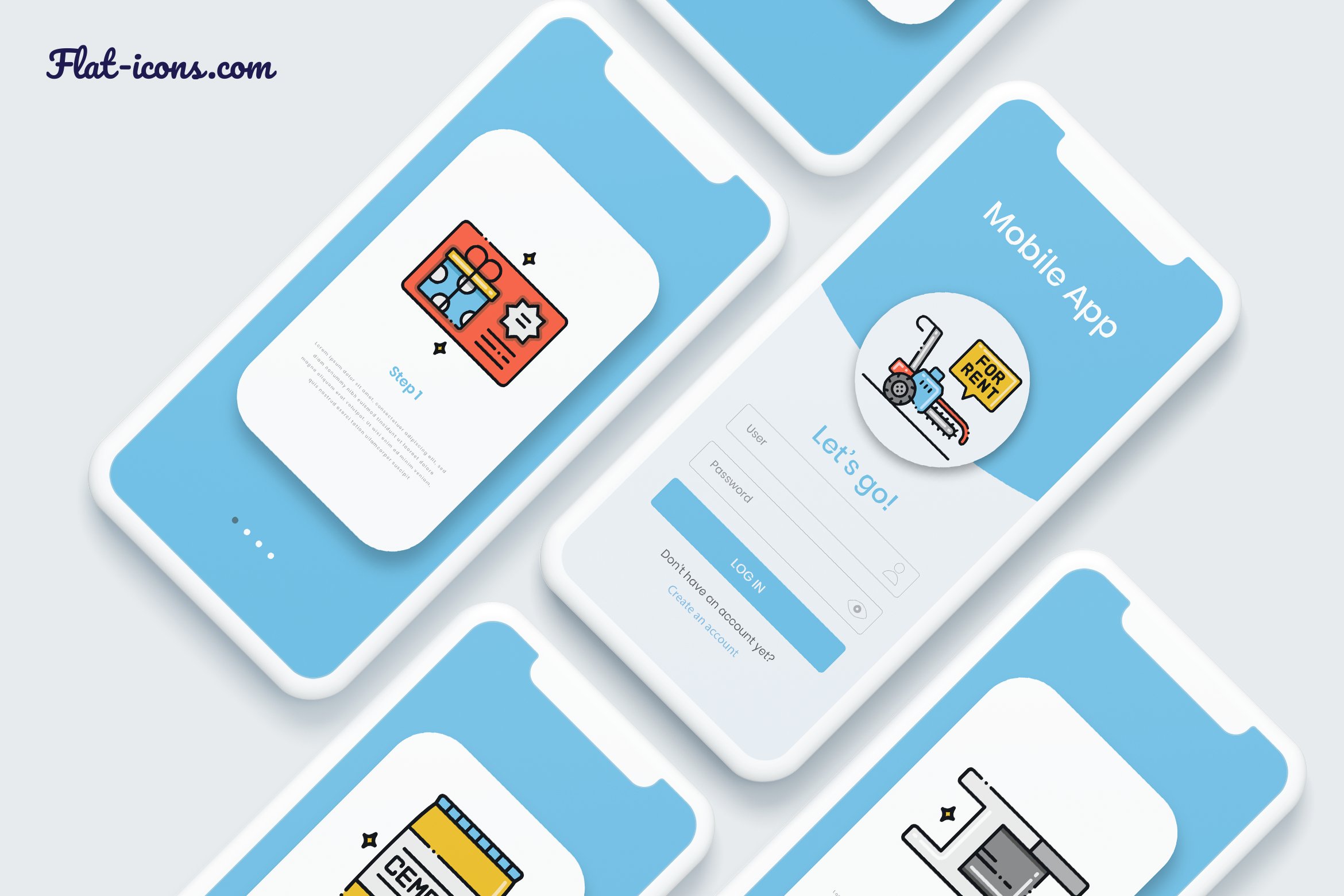 tools and materials ecommerce icons aesthetics cm mockup 2 28phone29 868