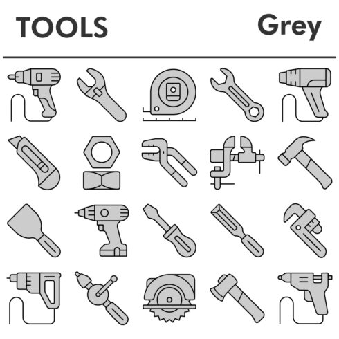 Set, tools icons set_2 cover image.