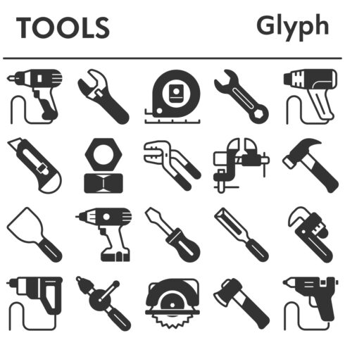 Set, tools icons set_1 cover image.