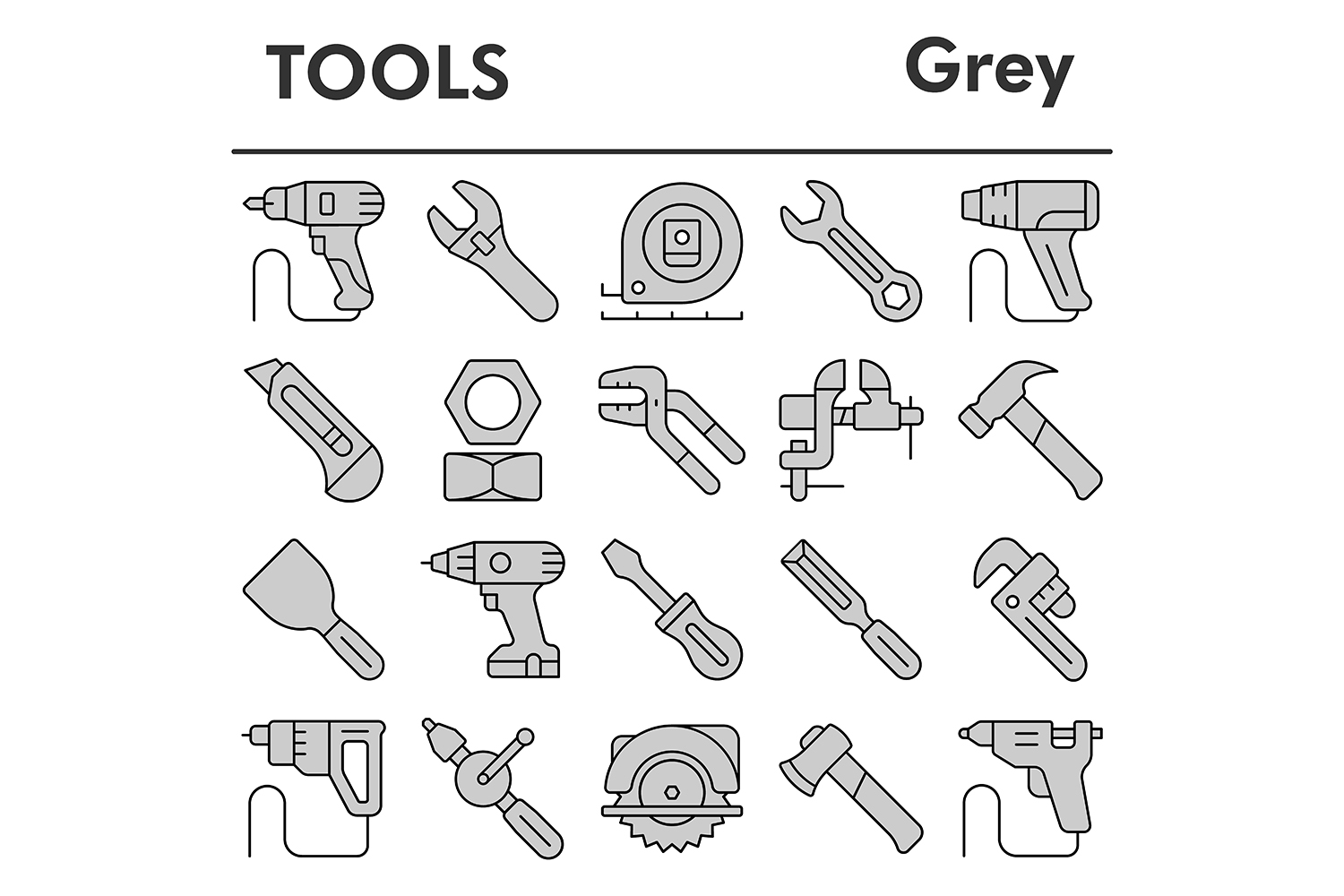 Set, tools icons set_2 pinterest preview image.