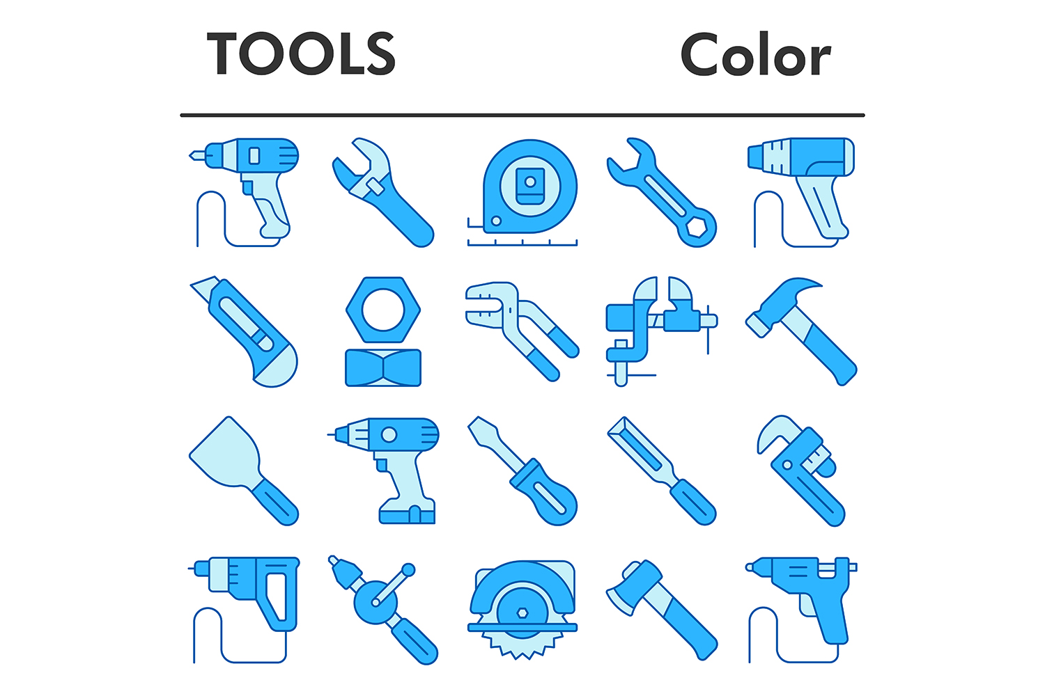 Set, tools icons set_3 pinterest preview image.