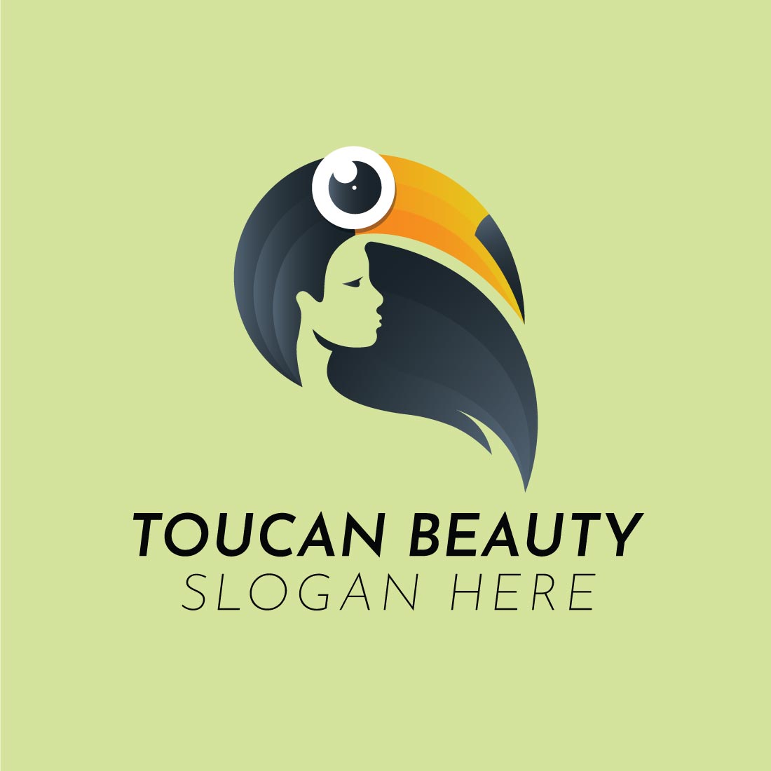 Vector Logo Toucan and beauty Gradient Colorful Style cover image.