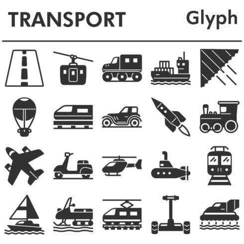 Set, transport icons set_1 cover image.