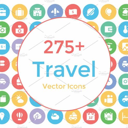 275+ Travel Vector Icons cover image.