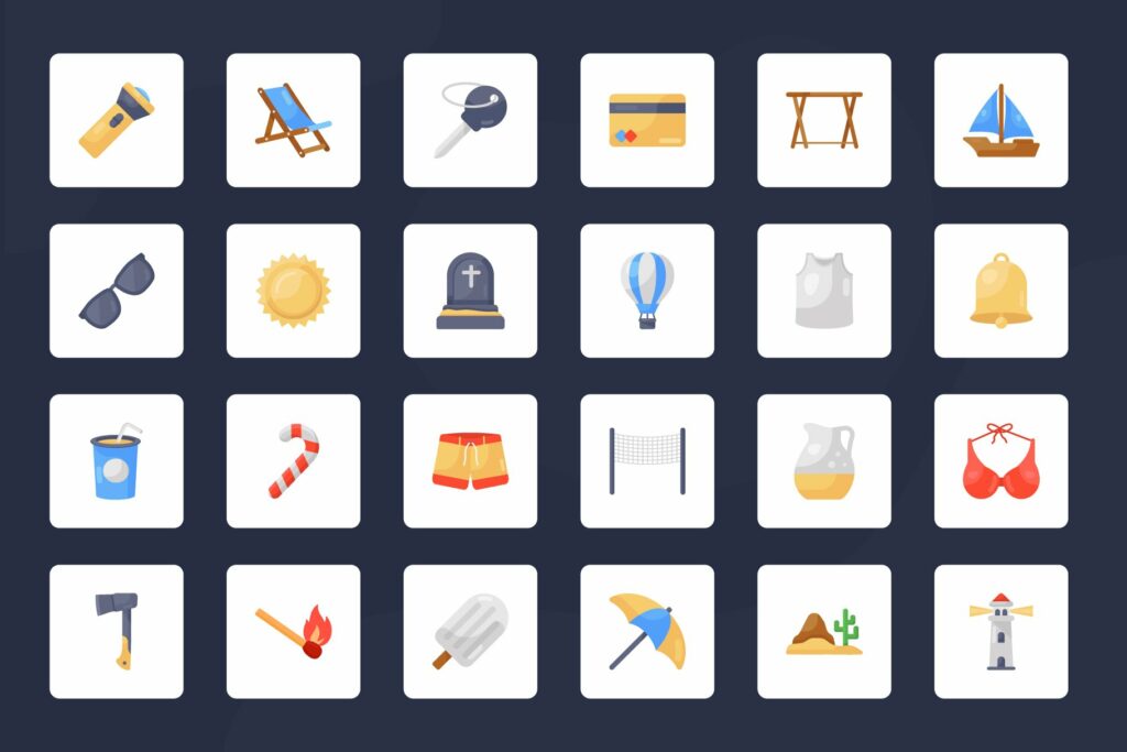 Travel and Summer Holiday Icons – MasterBundles