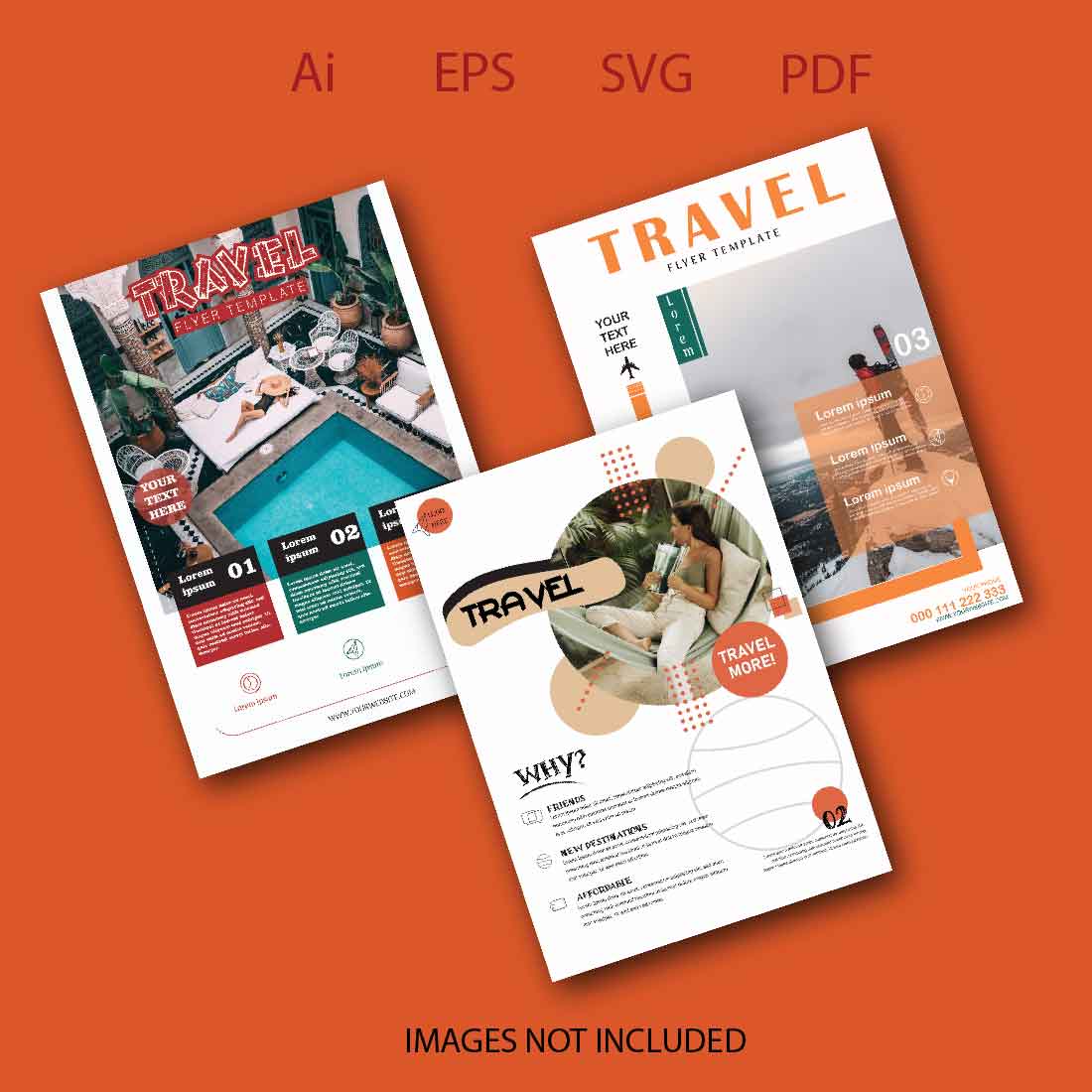 Modern Travel Flyer Template collection preview image.