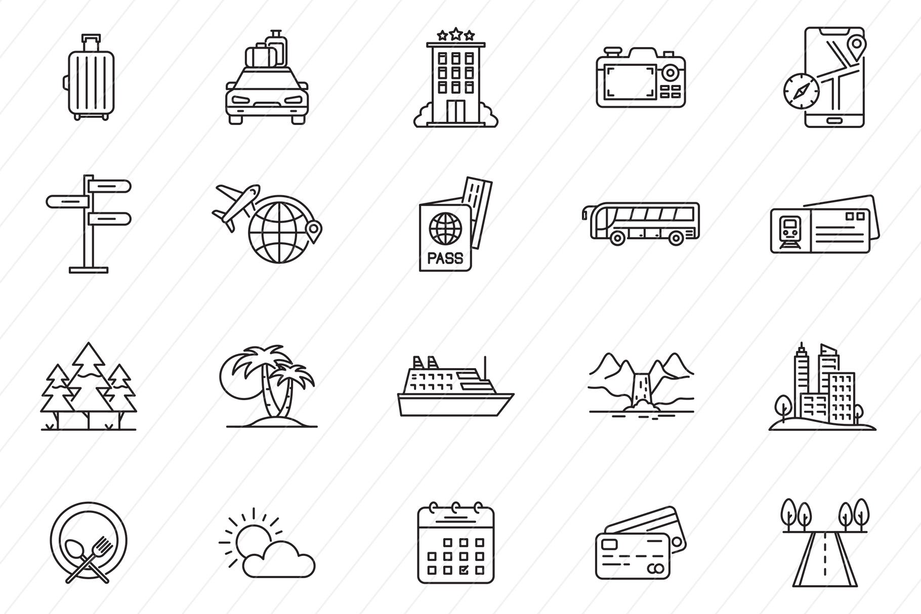 Travel Icons preview image.