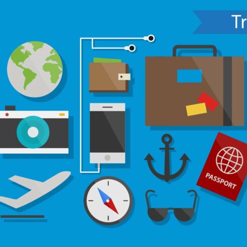 Travel Icons Flat Design Vector cover image.