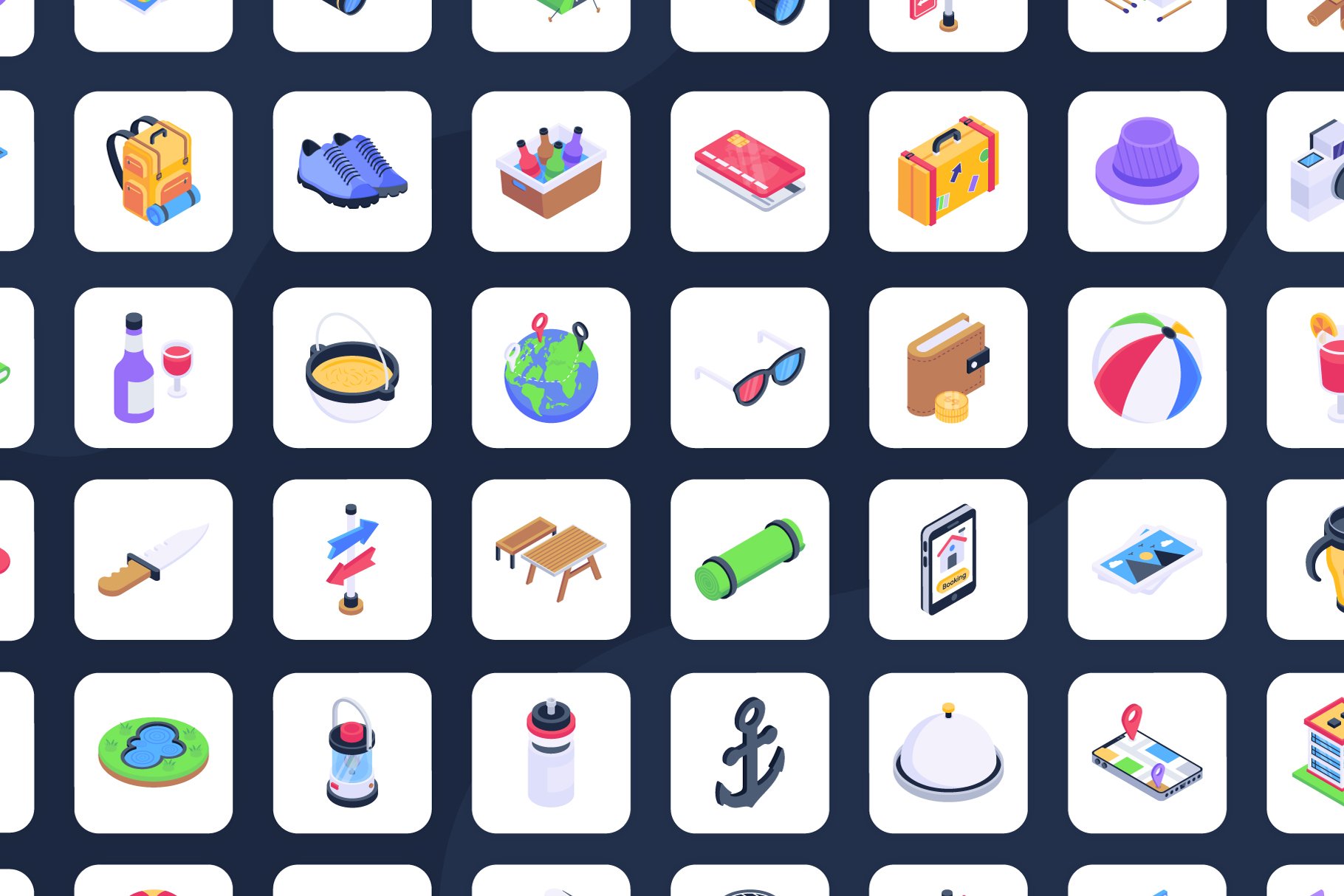 travel isometric icons preview 3 238