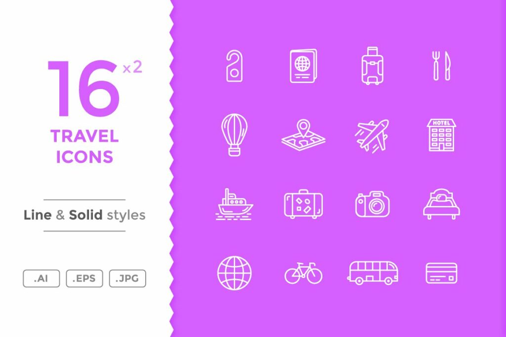 Travel Icons – MasterBundles