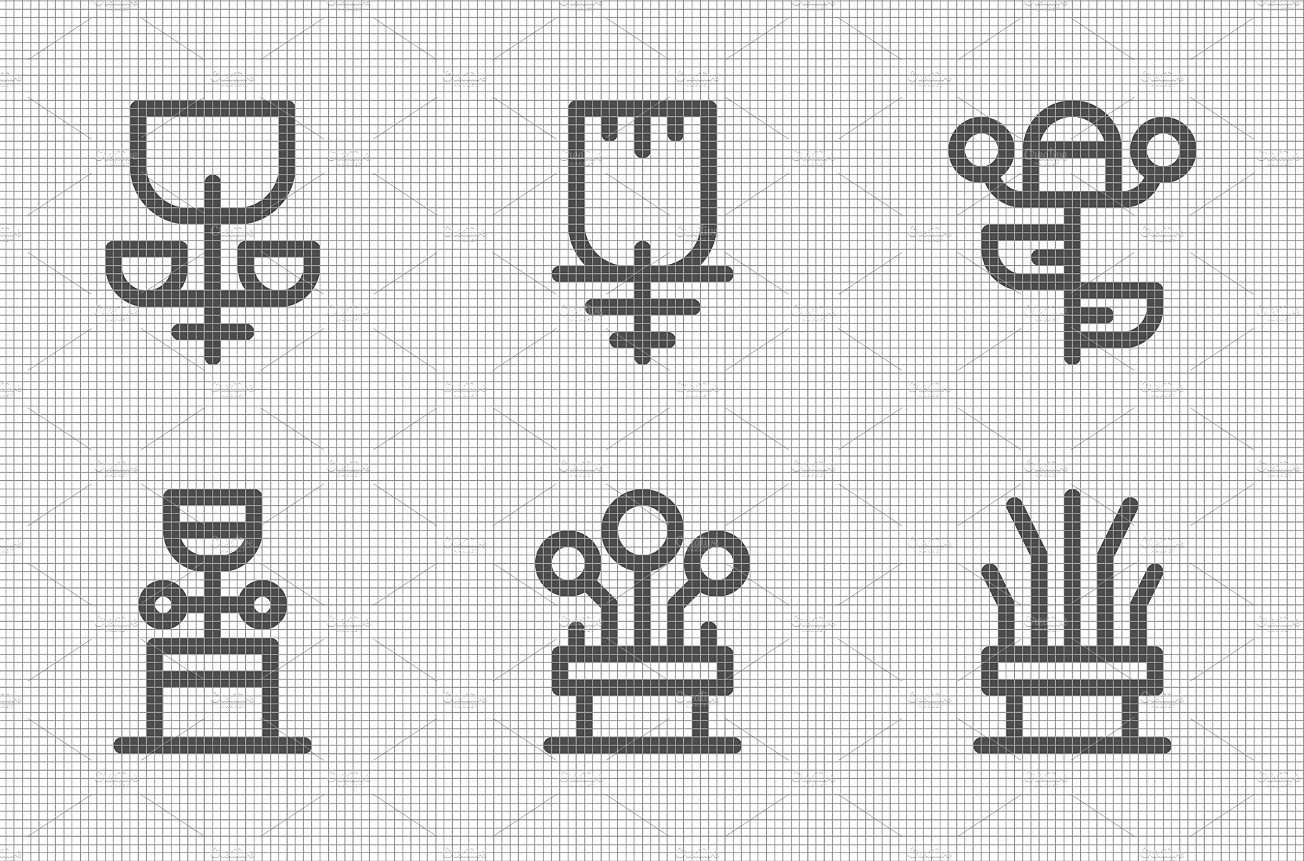 36 Tree and Plant Outline icons preview image.