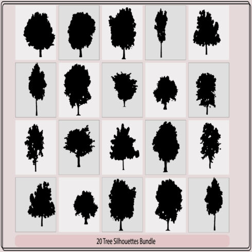 Tree silhouettes,Silhouette of pine trees,Vector trees, Beautiful vector tree silhouette outline vector icon, cover image.