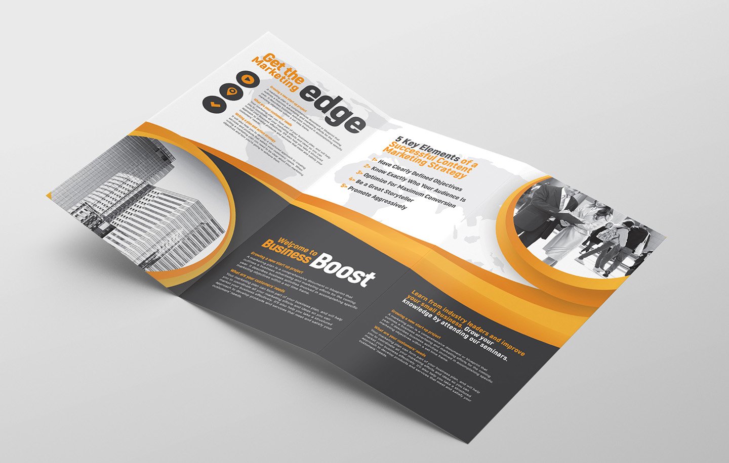 Tri-Fold Brochure Template preview image.