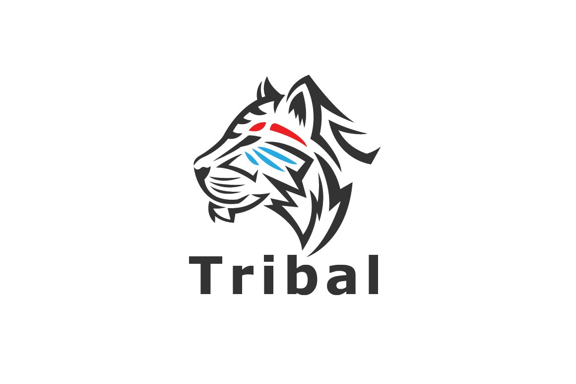 Tribal Tiger Logo Template cover image.