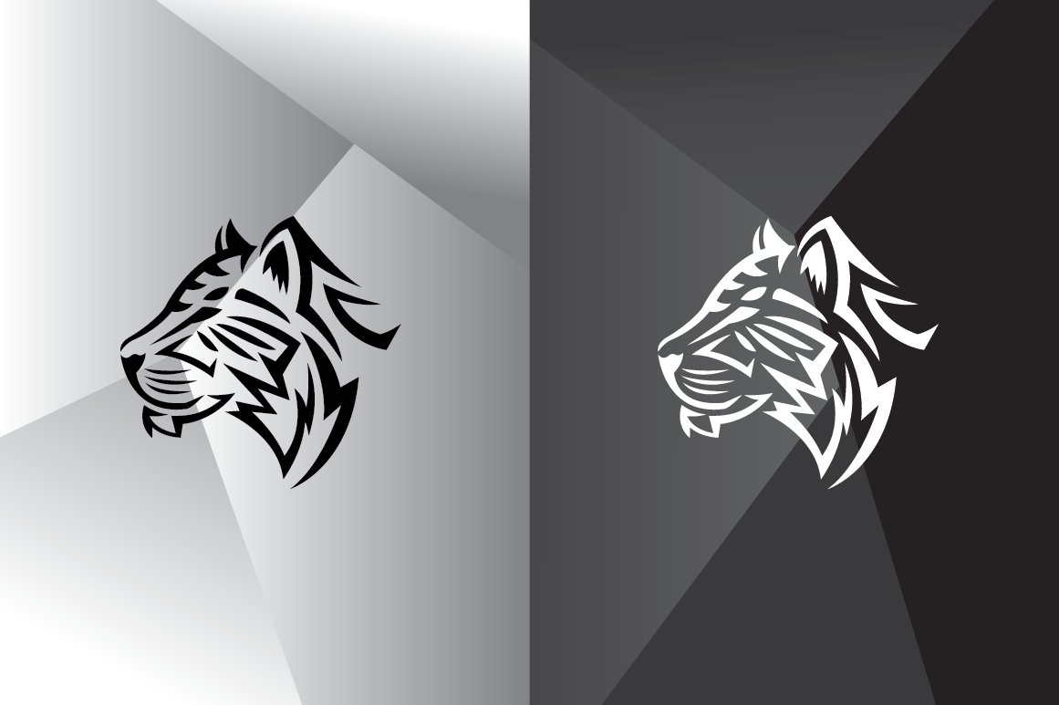 Tribal Tiger Logo Template preview image.