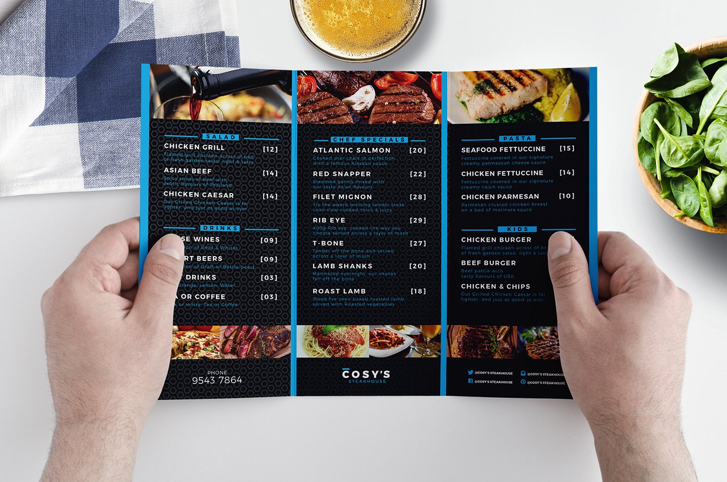 trifold restaurant menu template 352