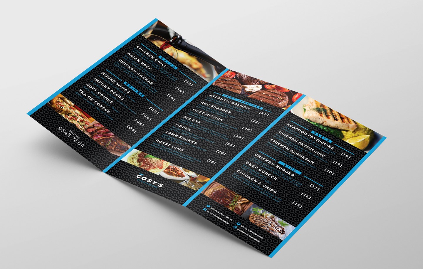 trifold restaurant menu template inside 169