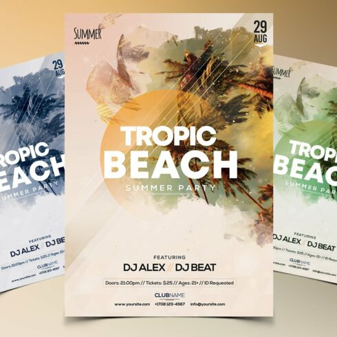 Tropic Beach - PSD Flyer Template cover image.