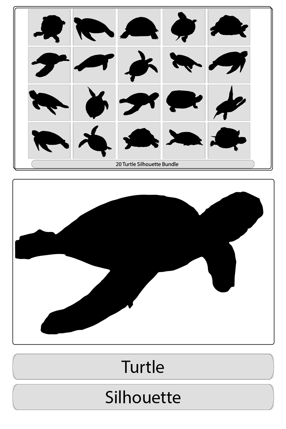 Silhouettes turtle-vector,Turtle Vector Silhouettes Collection of turtle vector silhouettes pinterest preview image.