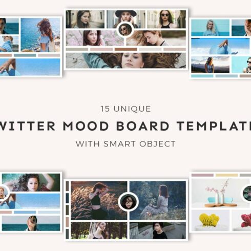 15 Twitter Mood Board Templates cover image.