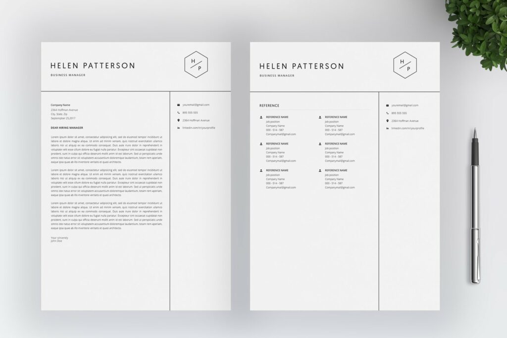 Resume Template and Cover Letter – MasterBundles