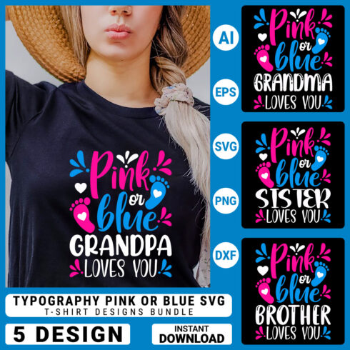 5 Pregnancy T-shirt Design Bundle Svg cover image.