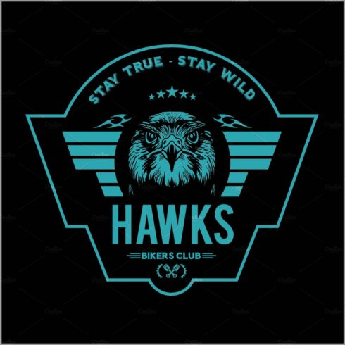 Hawks head logo Template, Hawk cover image.