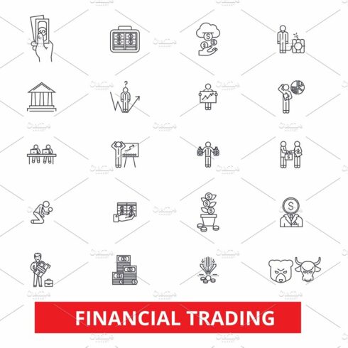 Financial trading, finance, banking, trade, stock exchange, market, money l... cover image.