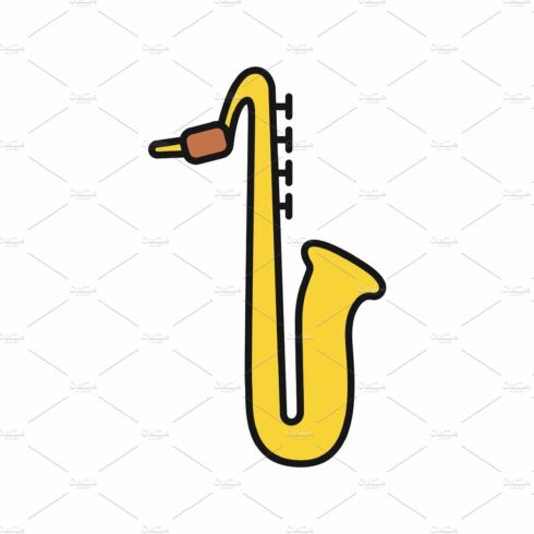 Saxophone color icon cover image.