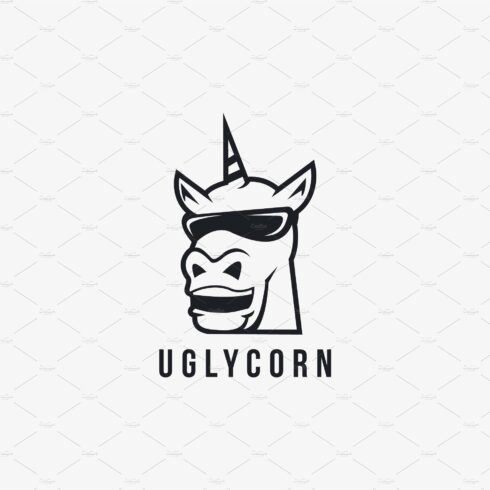 Fun laughing unicorn logo cover image.