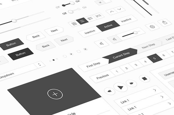 Minimal White UI kit cover image.