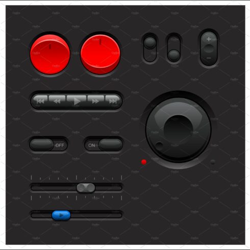 Dark Web UI Elements Buttons cover image.