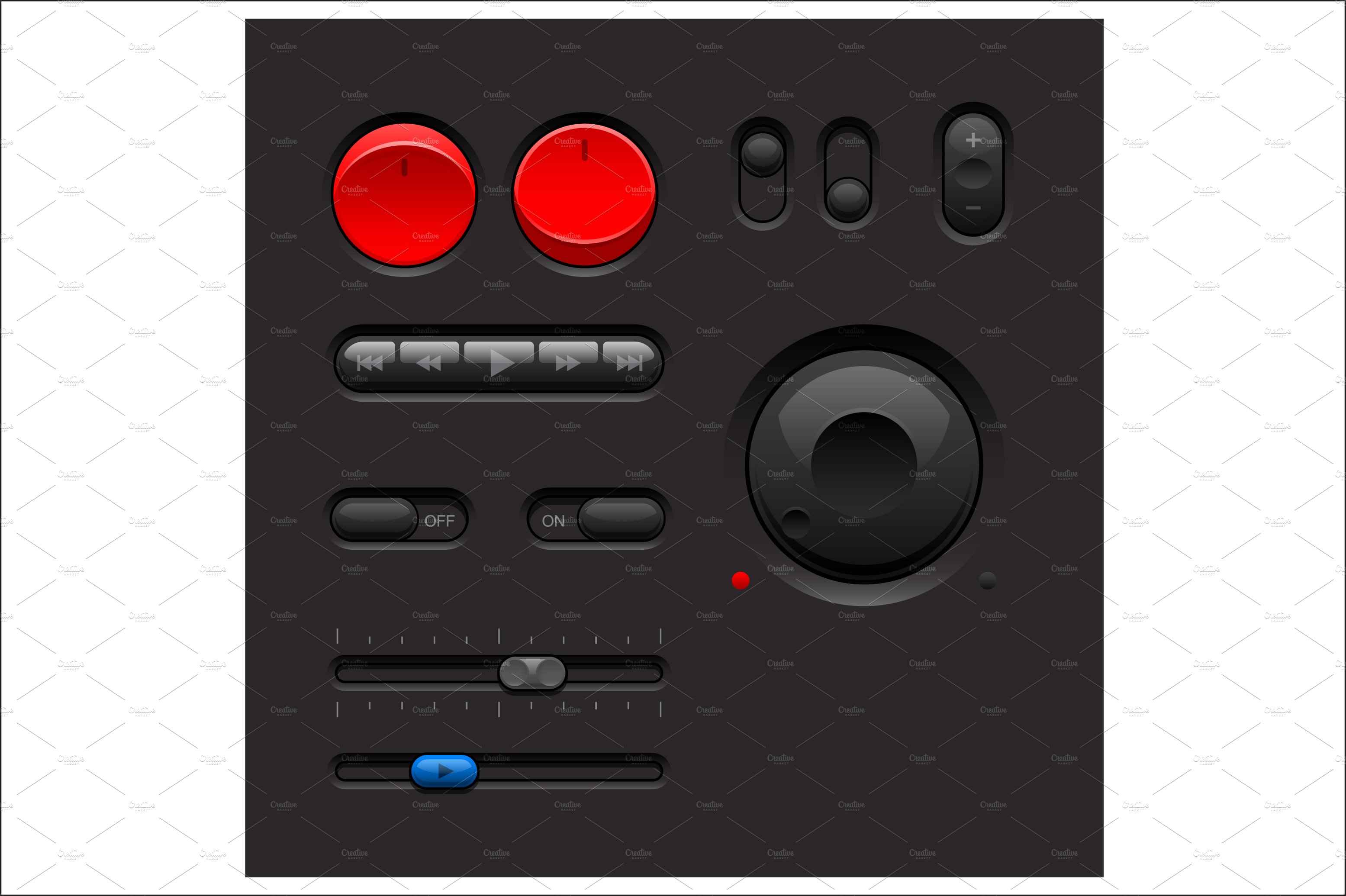 Dark Web UI Elements Buttons cover image.