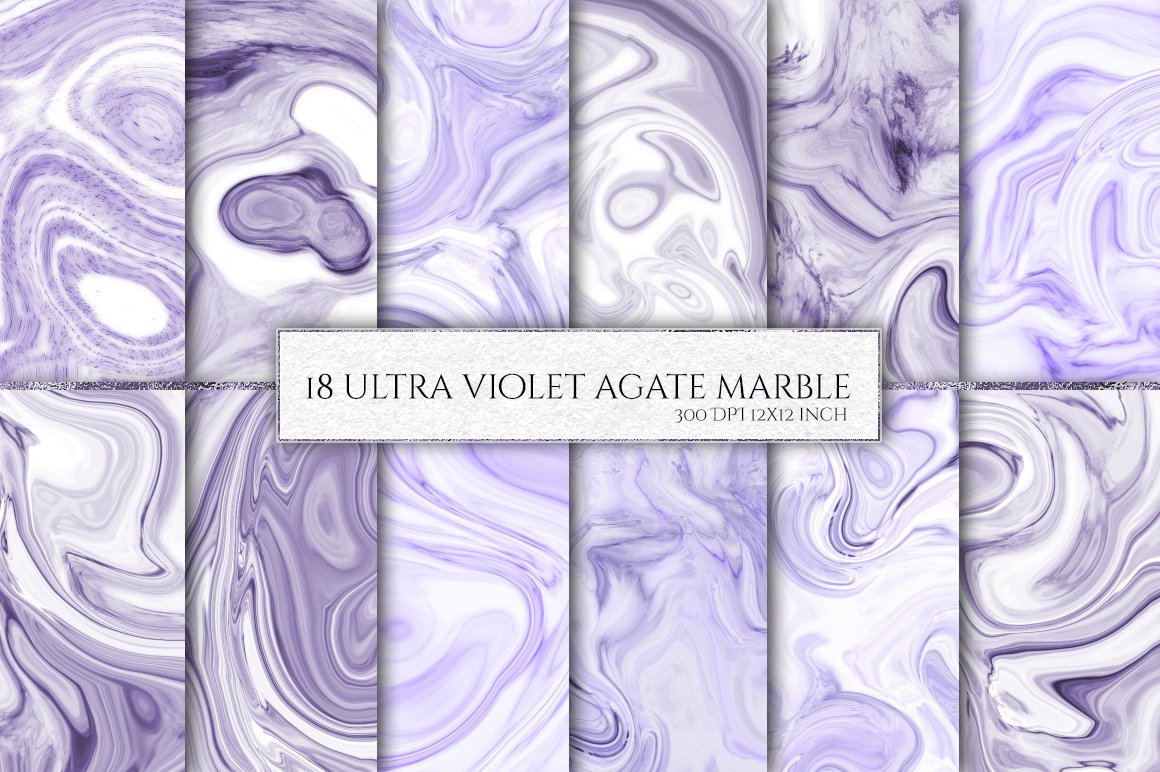 Ultraviolet Agate Marble Textures preview image.