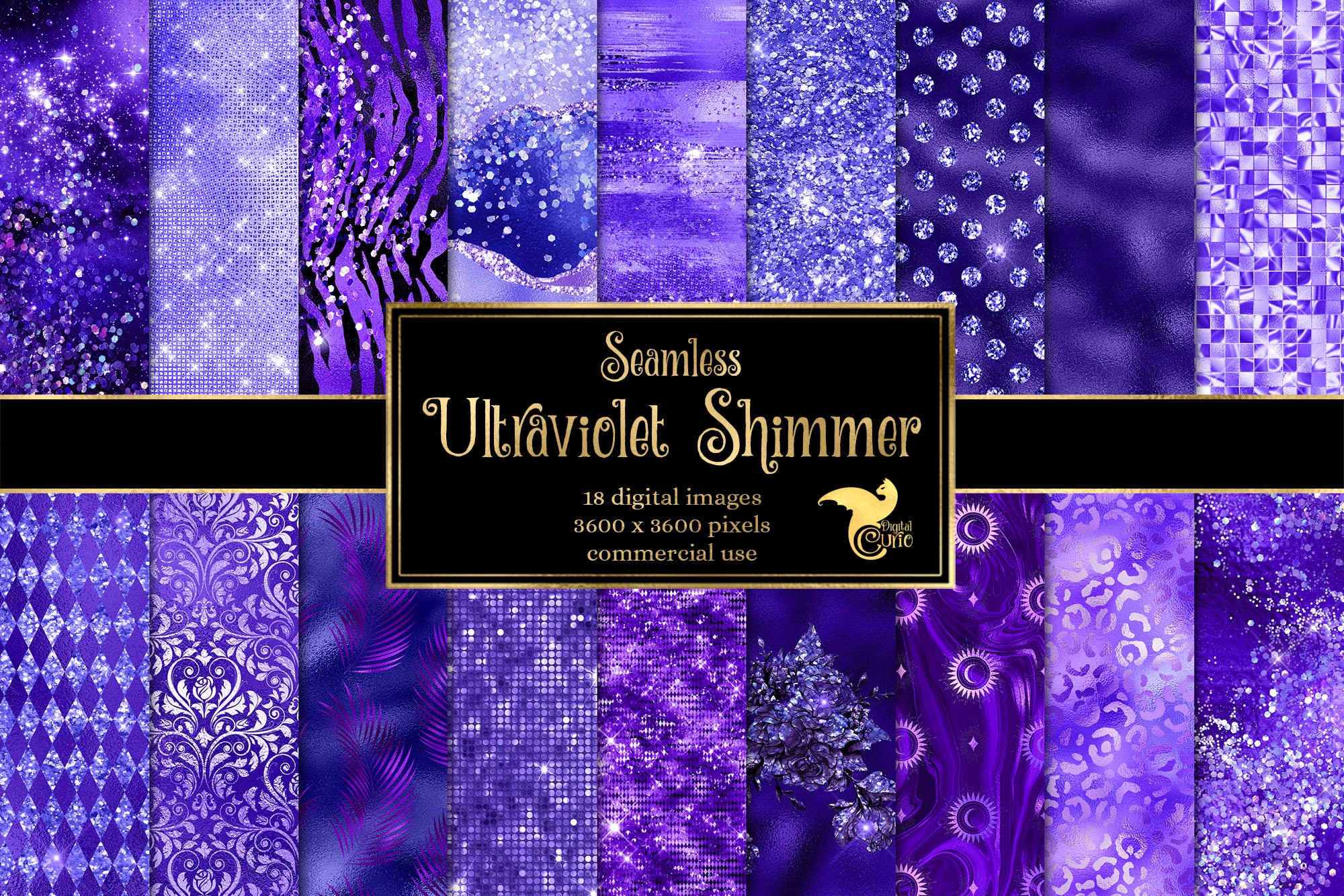 Ultraviolet Shimmer Digital Paper cover image.