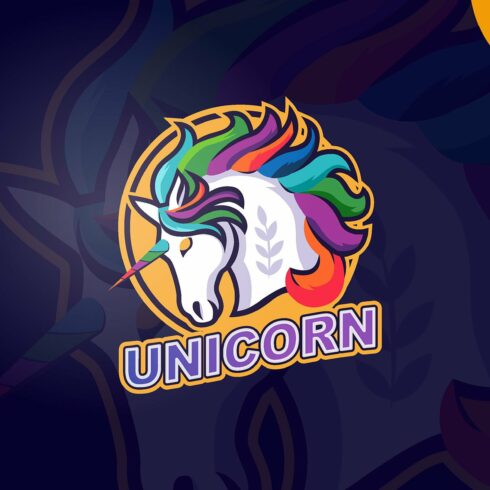 Unicorn mascot logo design cover image.