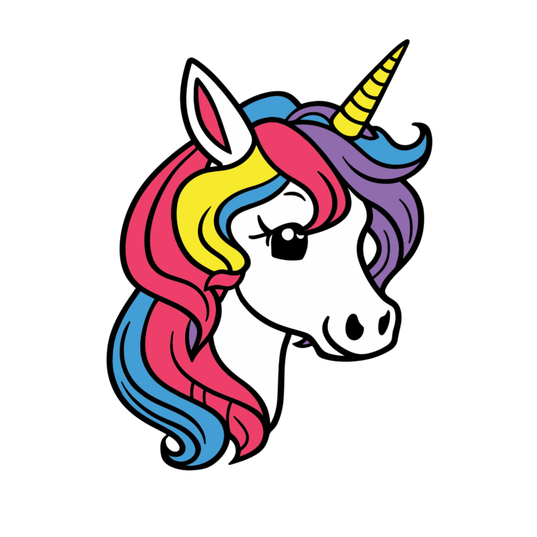 A Colorful Illustration Of Unicorn Masterbundles