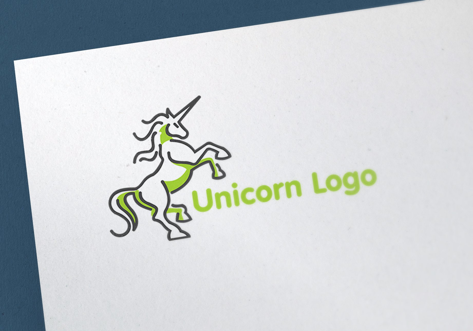 Unicorn Logo Template preview image.