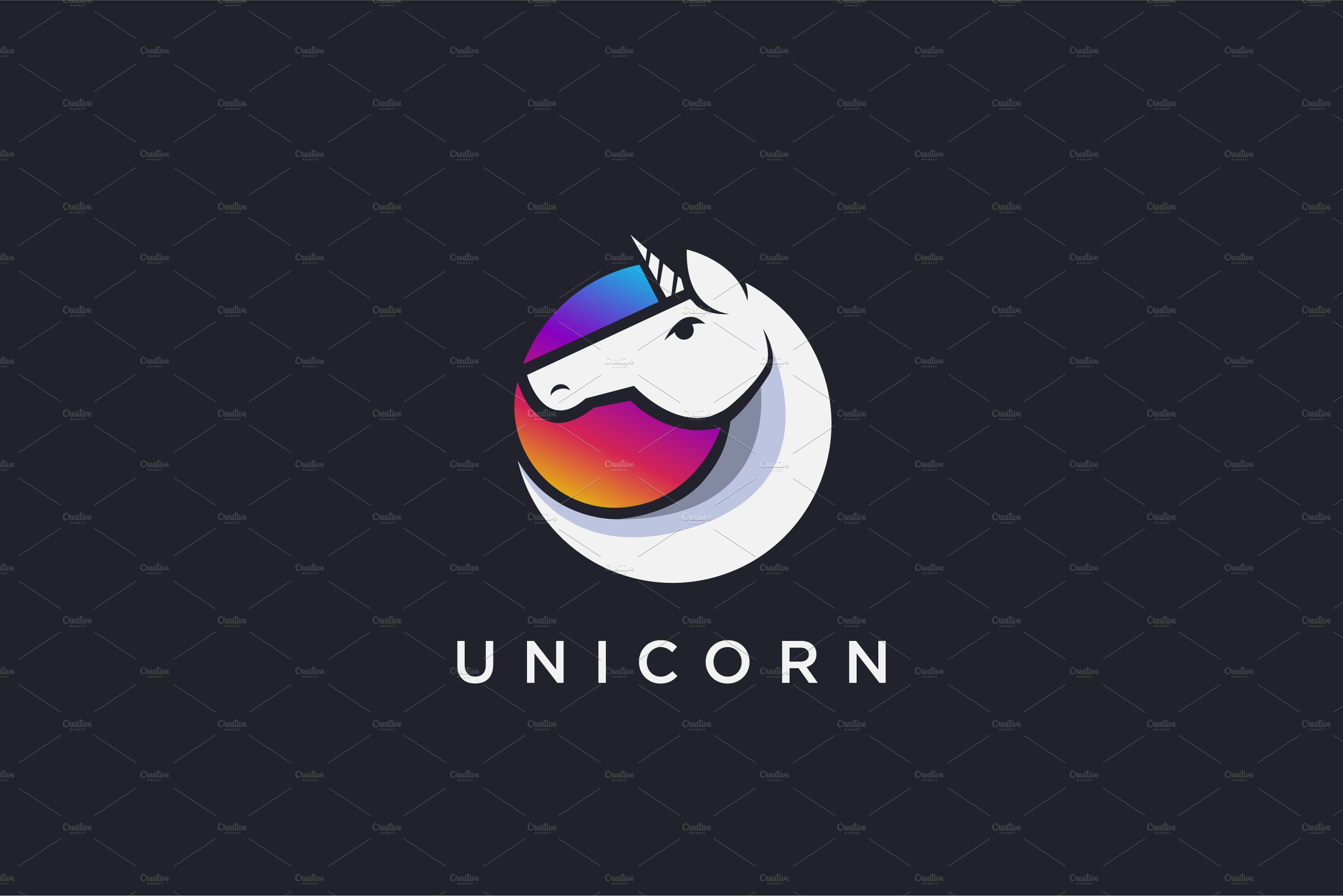 Modern Unicorn Logo icon cover image.