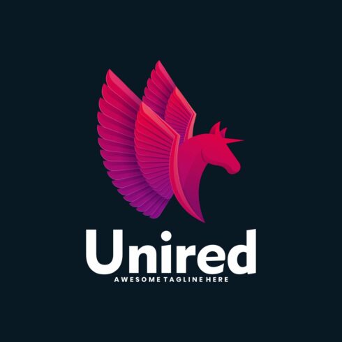 Unicorn Red Gradient Colorful Style. cover image.